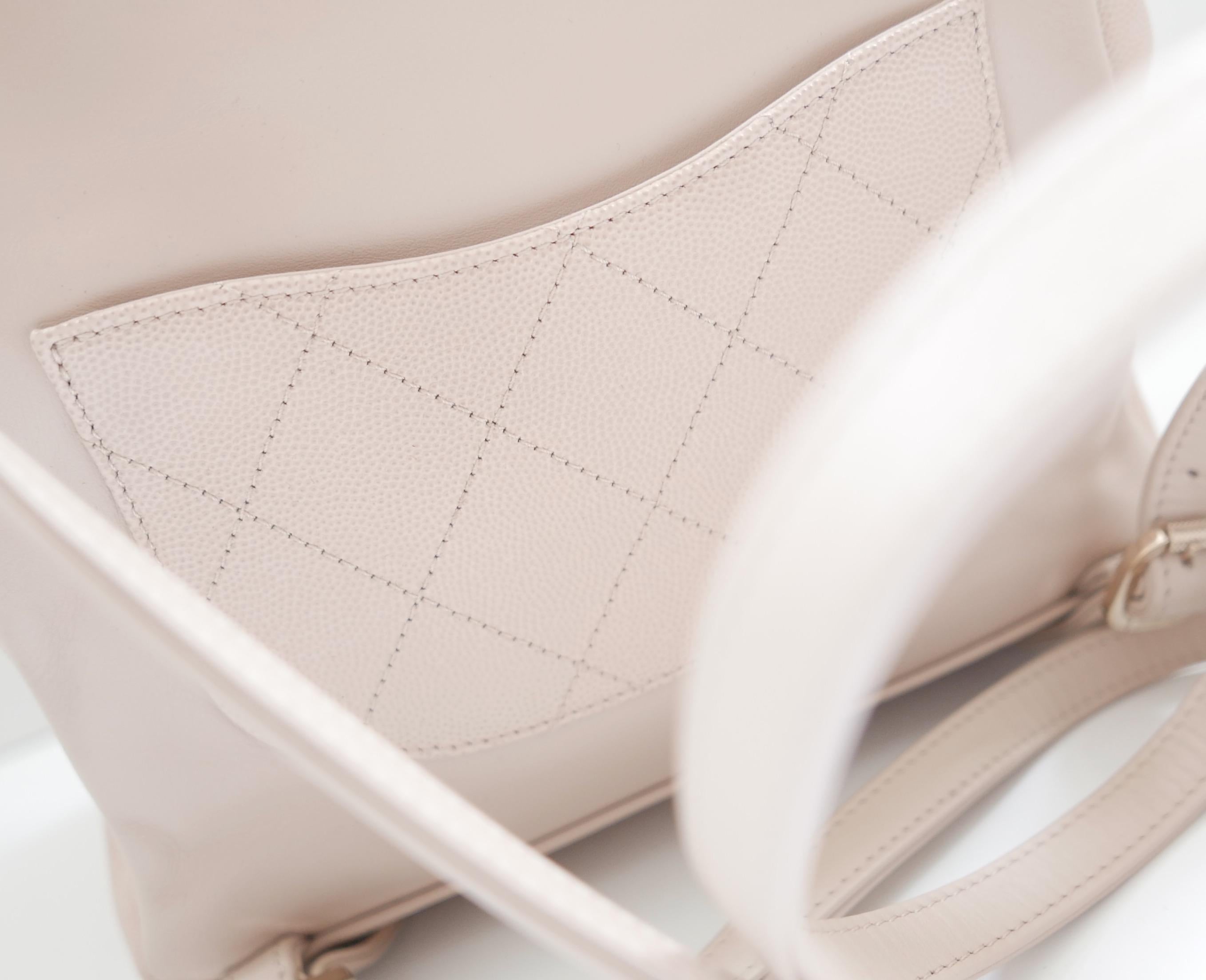 Chanel Business Affinity Backpack Beige Caviar Leather For Sale 1