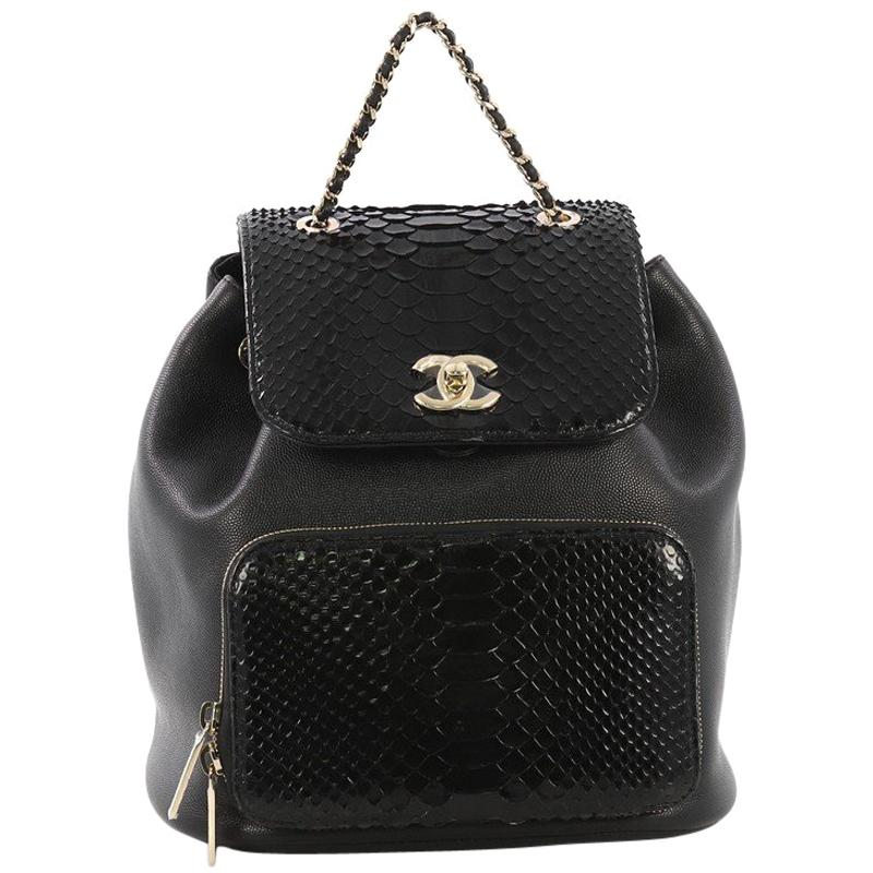 Chanel Business Affinity Backpack Caviar and Python Small