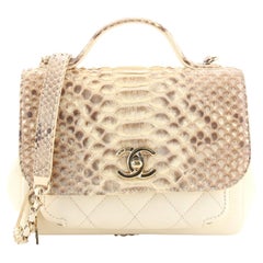 Chanel Business Affinity Flap Bag Python and Caviar Mini