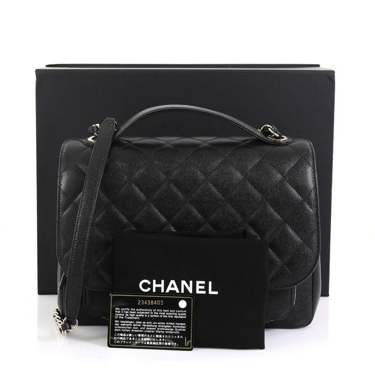 Chanel Business Affinity Flap Bag Quilted Caviar Large