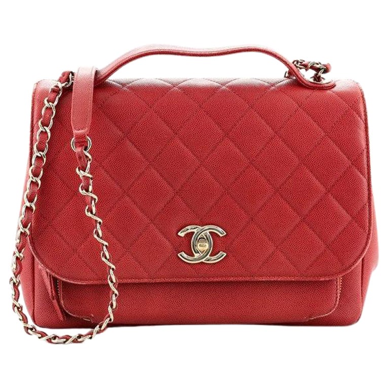 Chanel Business Affinity Flap Bag Quilted Caviar Large