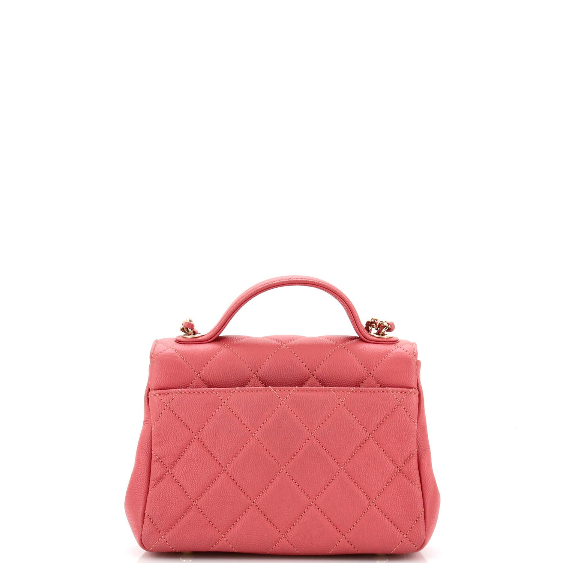 Women's or Men's Chanel Business Affinity Flap Bag Quilted Caviar Mini