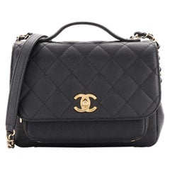 Chanel Business Affinity Flap Bag Quilted Caviar Mini
