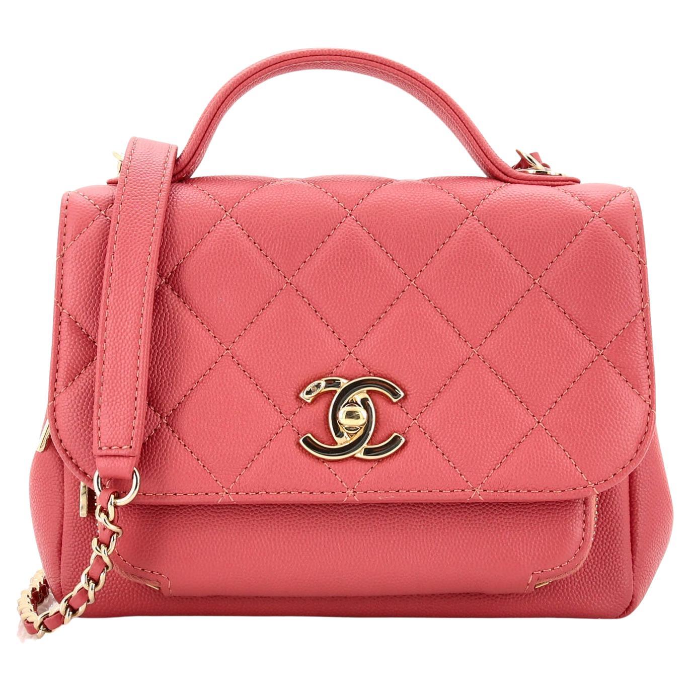 Chanel Business Affinity Flap Bag Quilted Caviar Mini For Sale at