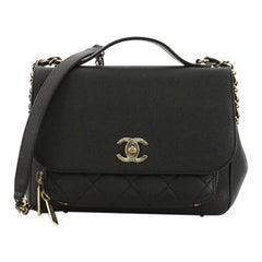 Chanel Business Affinity Flap Bag Quilted Caviar Small