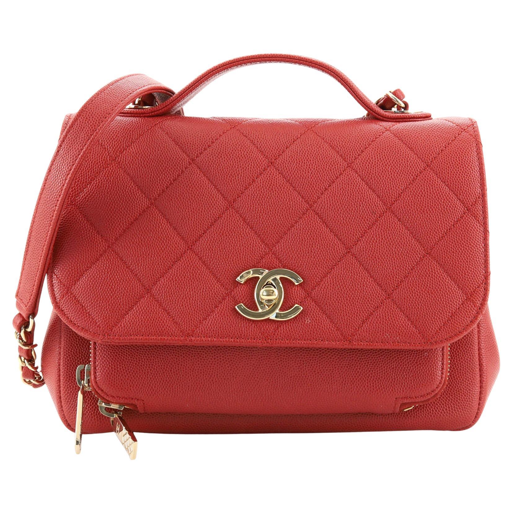 Chanel Business Affinity Tote Quilted Caviar Small at 1stDibs