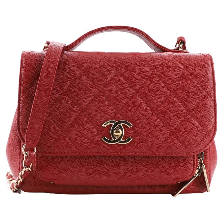 Small Business Affinity Flap Caviar Red GHW