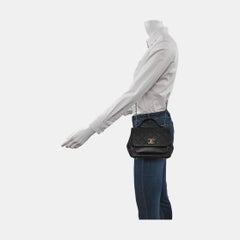 Chanel Business Affinity Small Black Caviar Leather Top Handle Crossbody Bag