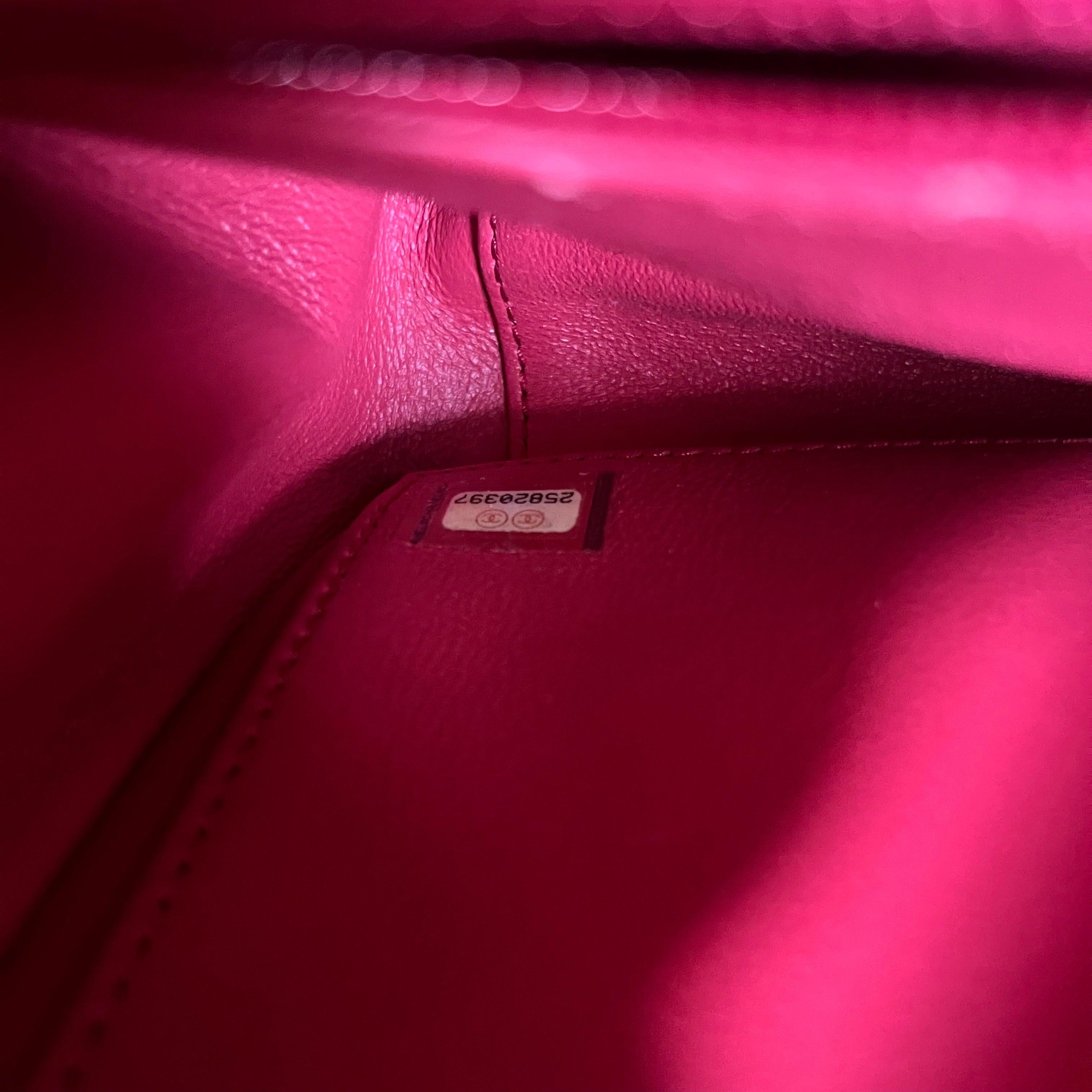 Chanel Business Affinity Small Pink Caviar Leather Top Handle Crossbody Bag 10