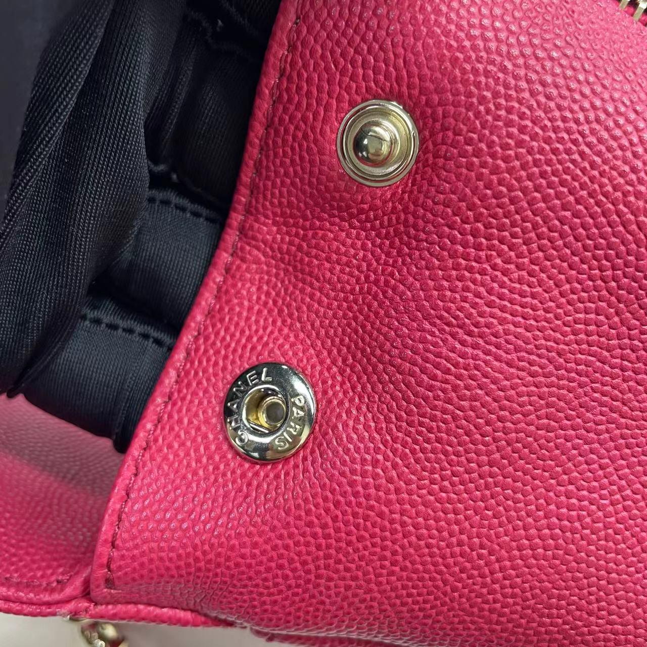 Chanel Business Affinity Small Pink Caviar Leather Top Handle Crossbody Bag 13
