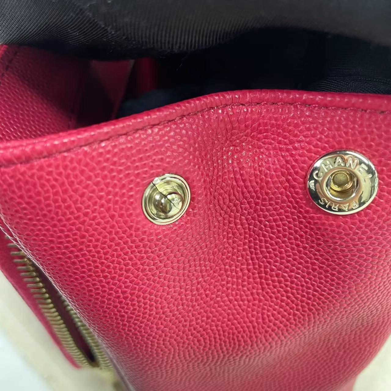 Chanel Business Affinity Small Pink Caviar Leather Top Handle Crossbody Bag 14