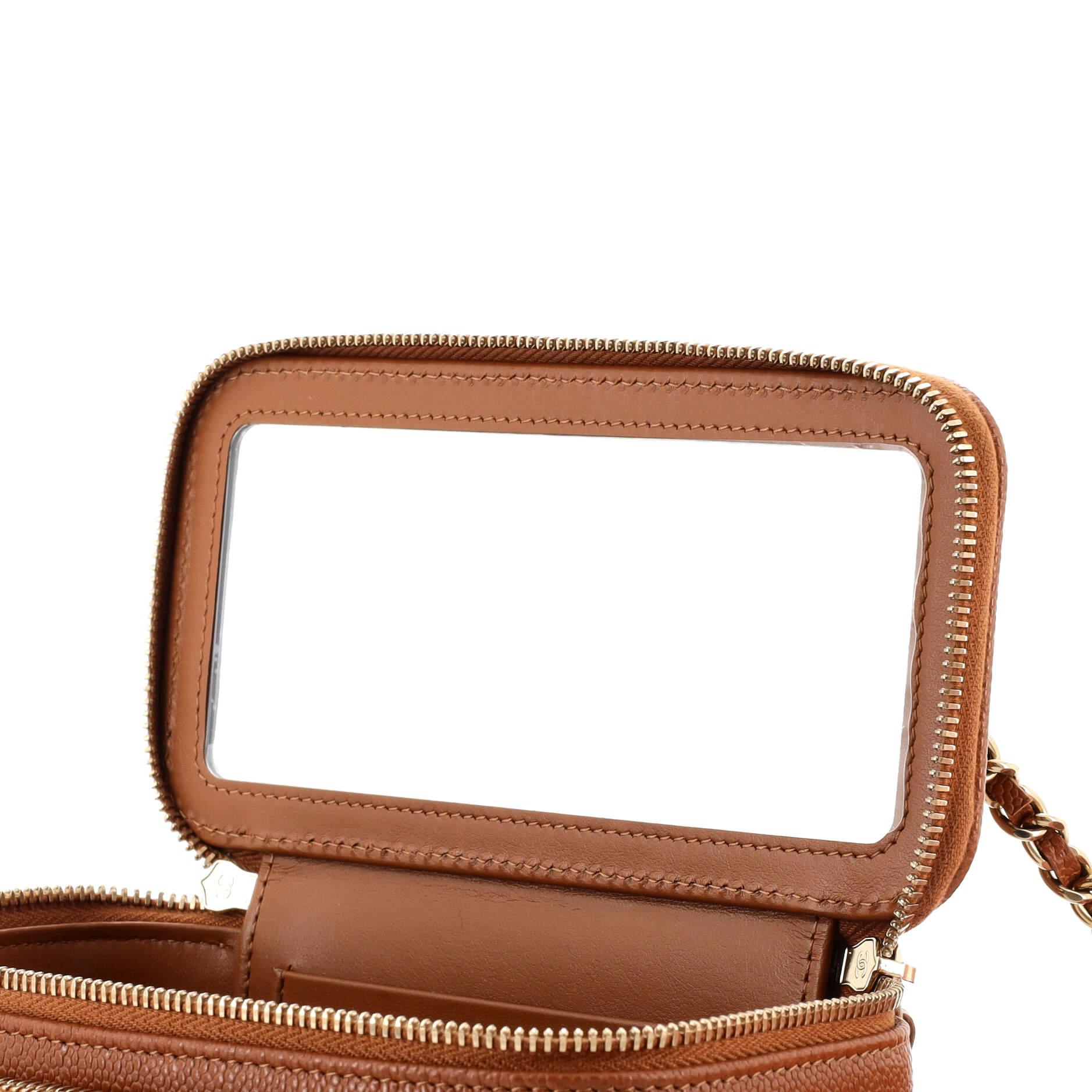 Chanel Business Affinity Top Handle Vanity Case with Chain Quilted Caviar Small 3