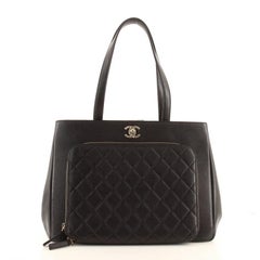 Chanel Business Affinity Tote Quilted Caviar Large