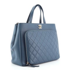 Chanel Business Affinity Tote Quilted Caviar Large