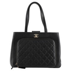 Chanel Business Affinity Tote Quilted Caviar Large