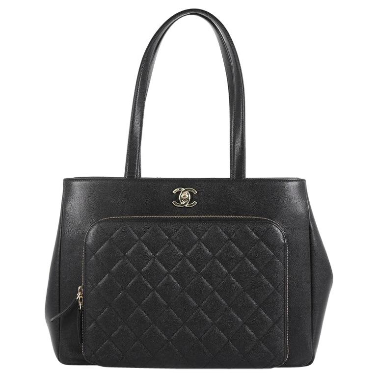 Chanel Business Affinity Tote Quilted Caviar Large