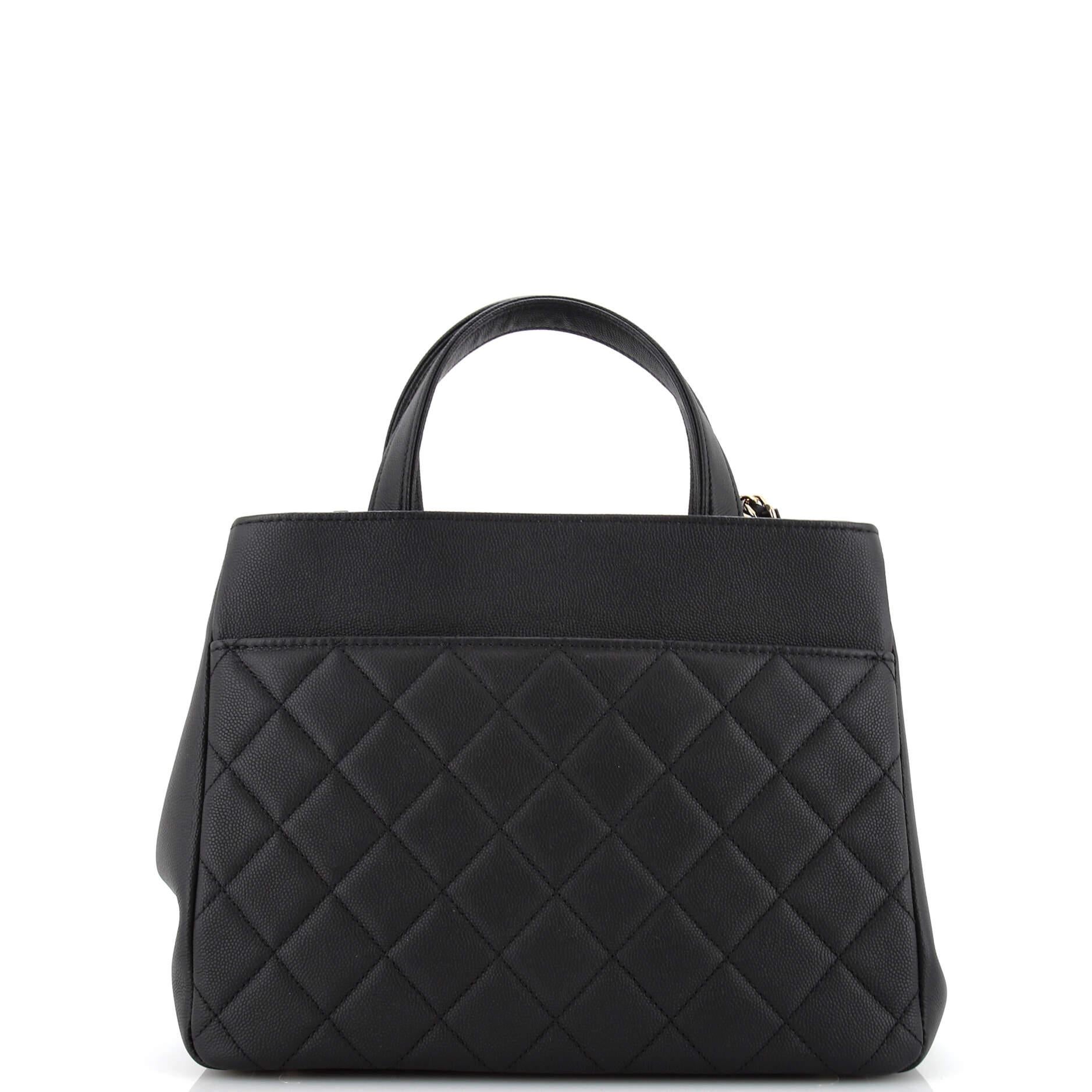 Women's or Men's Chanel Business Affinity Tote Quilted Caviar Small For Sale