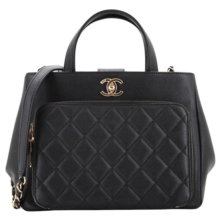 Business Affinity Tote Quilted Caviar Small