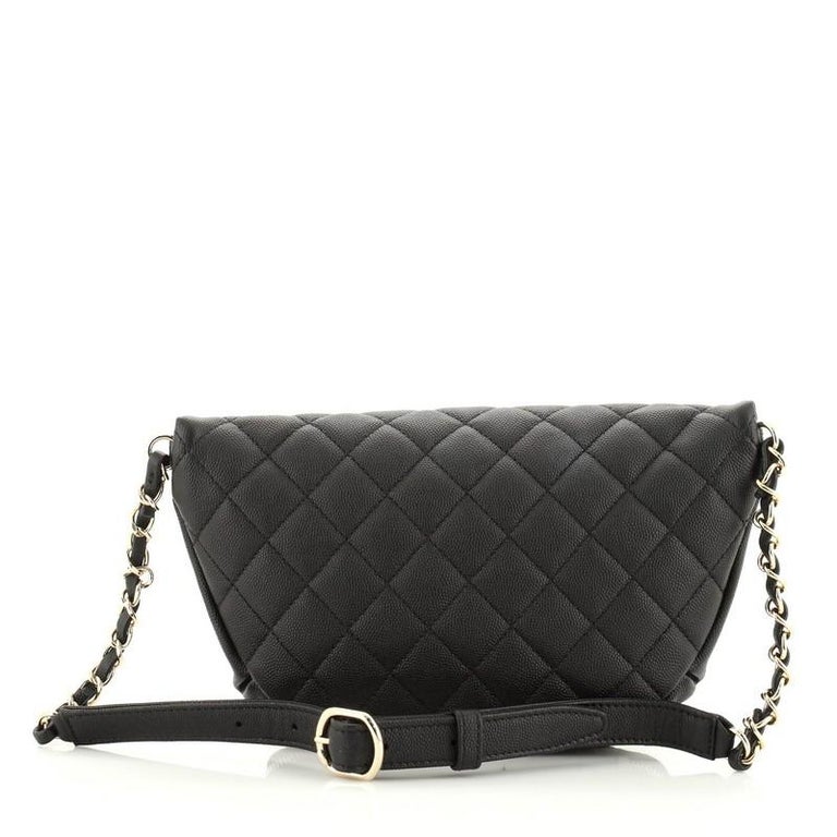 Chanel Business Affinity Waist Bag Quilted Caviar Small at 1stDibs