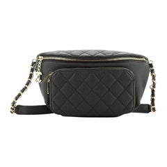 Chanel Business Affinity Waist Bag Quilted Caviar Small at 1stDibs