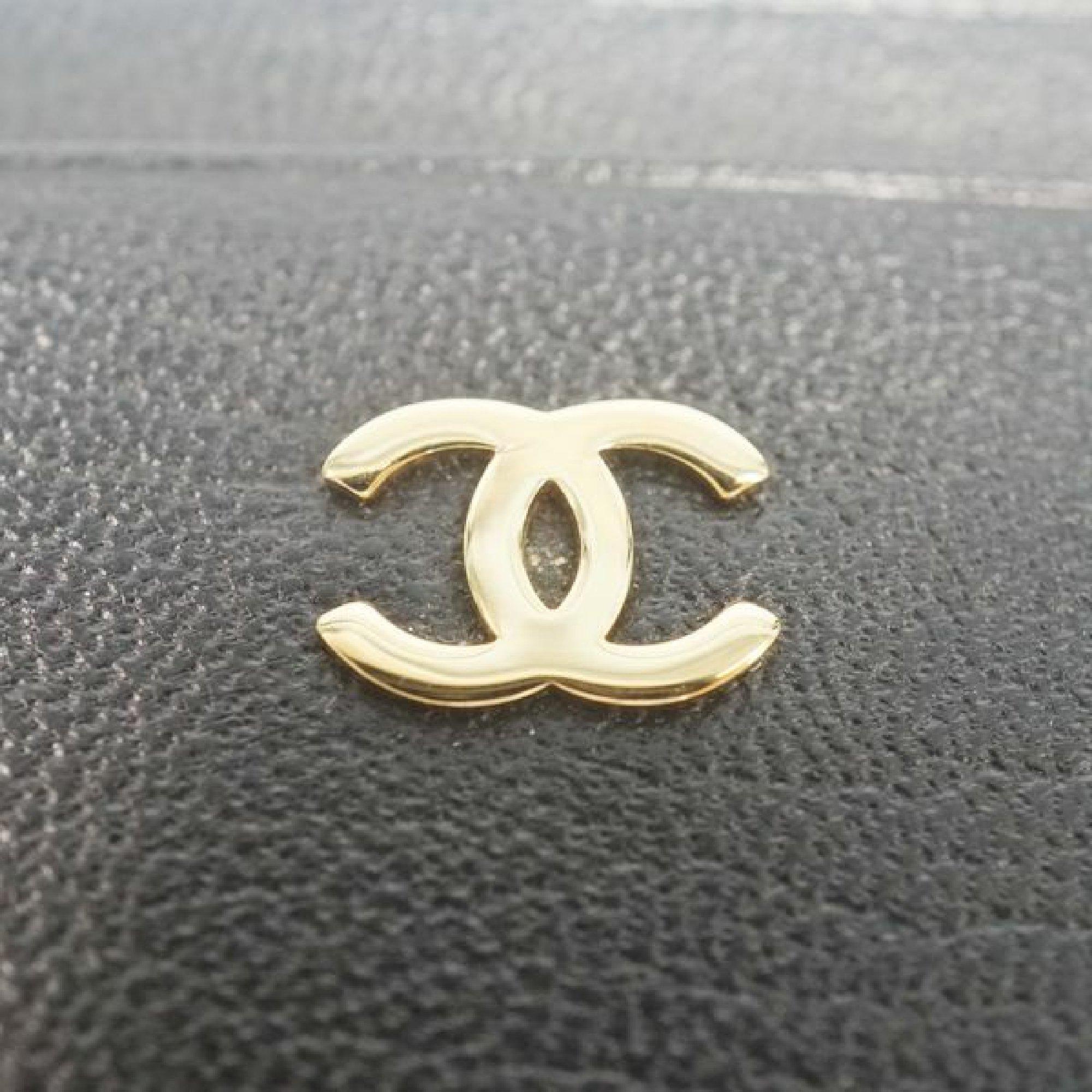 CHANEL business card case  coco mark Womens card case A11837 black x gold hardwa In Excellent Condition In Takamatsu-shi, JP