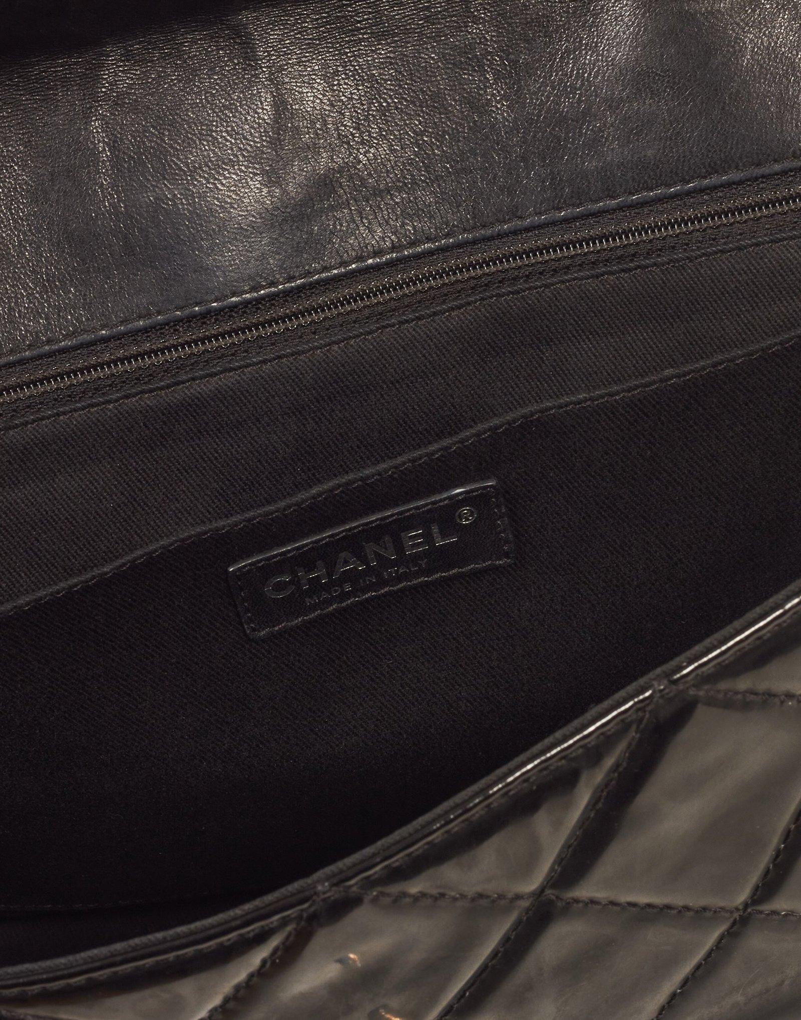 Chanel Business Flap Patent Single Flap Maxi Size Bag (Circa 2010) 2