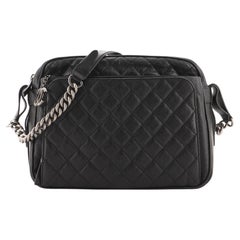 Chanel Business Trip Camera Bag Quilted Caviar Large