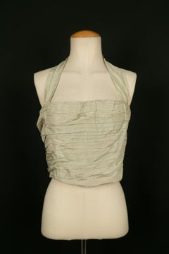 Chanel Bustier Silk Top and Stole Haute Couture