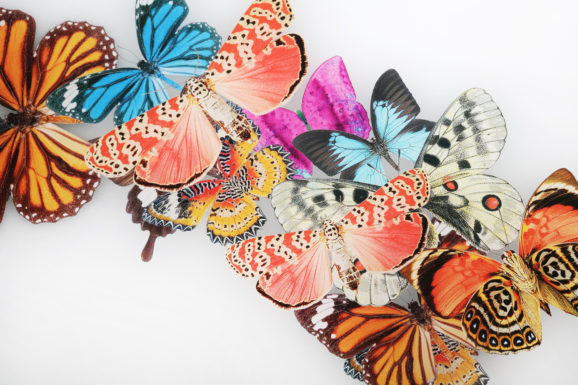 Contemporary Butterflies Plexiglass Wall Decoration in the Style of Chanel