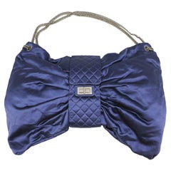 CHANEL Butterfly Bag in Blue Satin Duchess