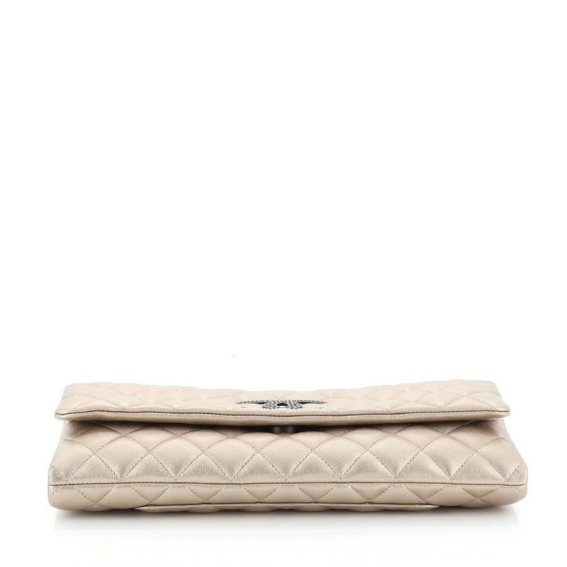 Chanel Butterfly Chain Clutch Quilted Lambskin In Good Condition In NY, NY