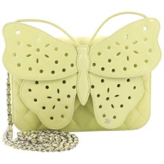 Chanel Butterfly Clutch Quilted Leather Mini