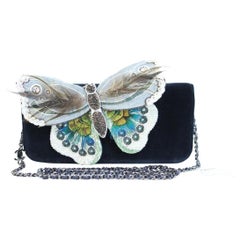 Chanel Butterfly Feather & Sequin Chain Clutch 3CCTTY71417 