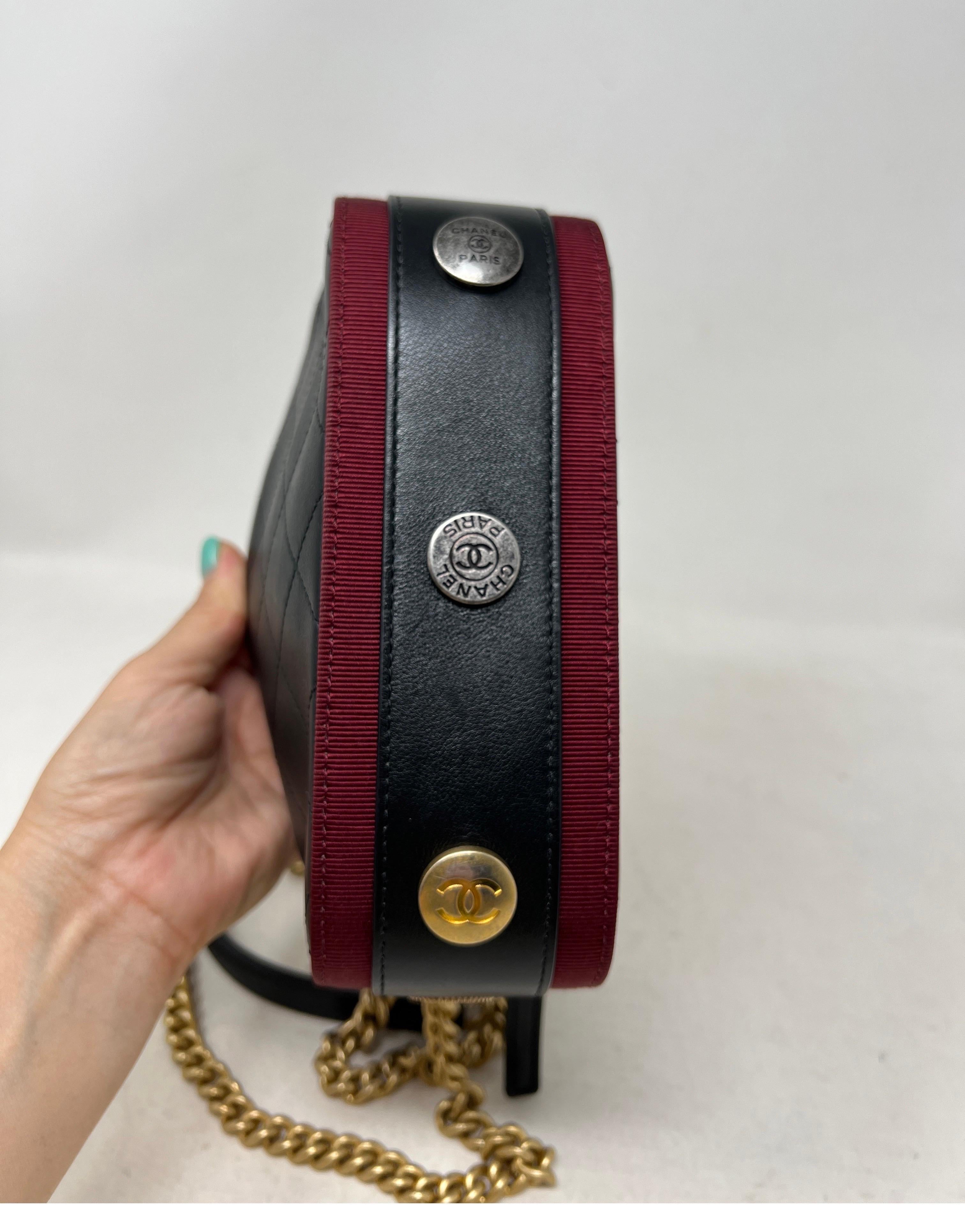 Chanel Button Up Black Calfskin Double Zip Camera Bag 9
