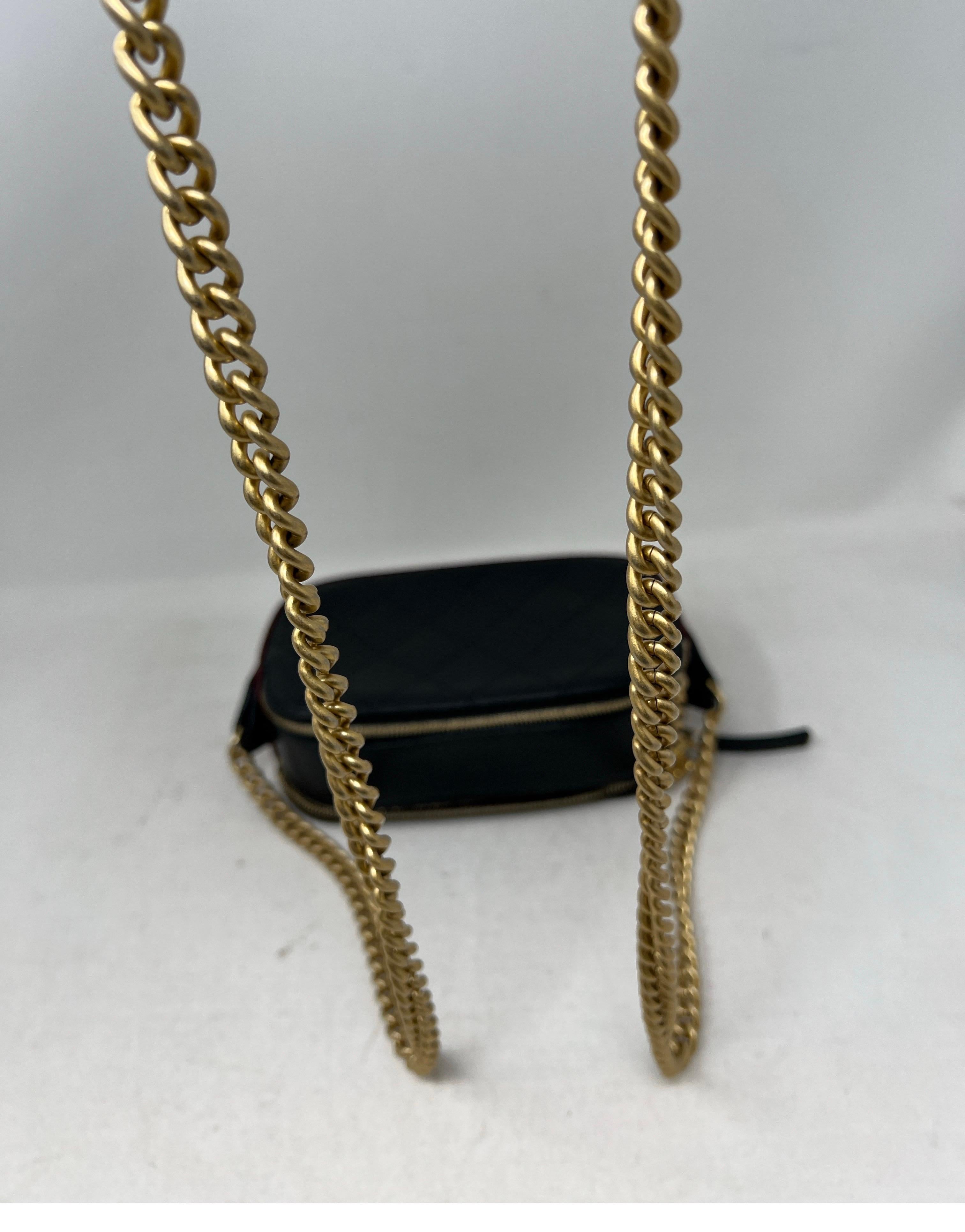 Chanel Button Up Black Calfskin Double Zip Camera Bag 16