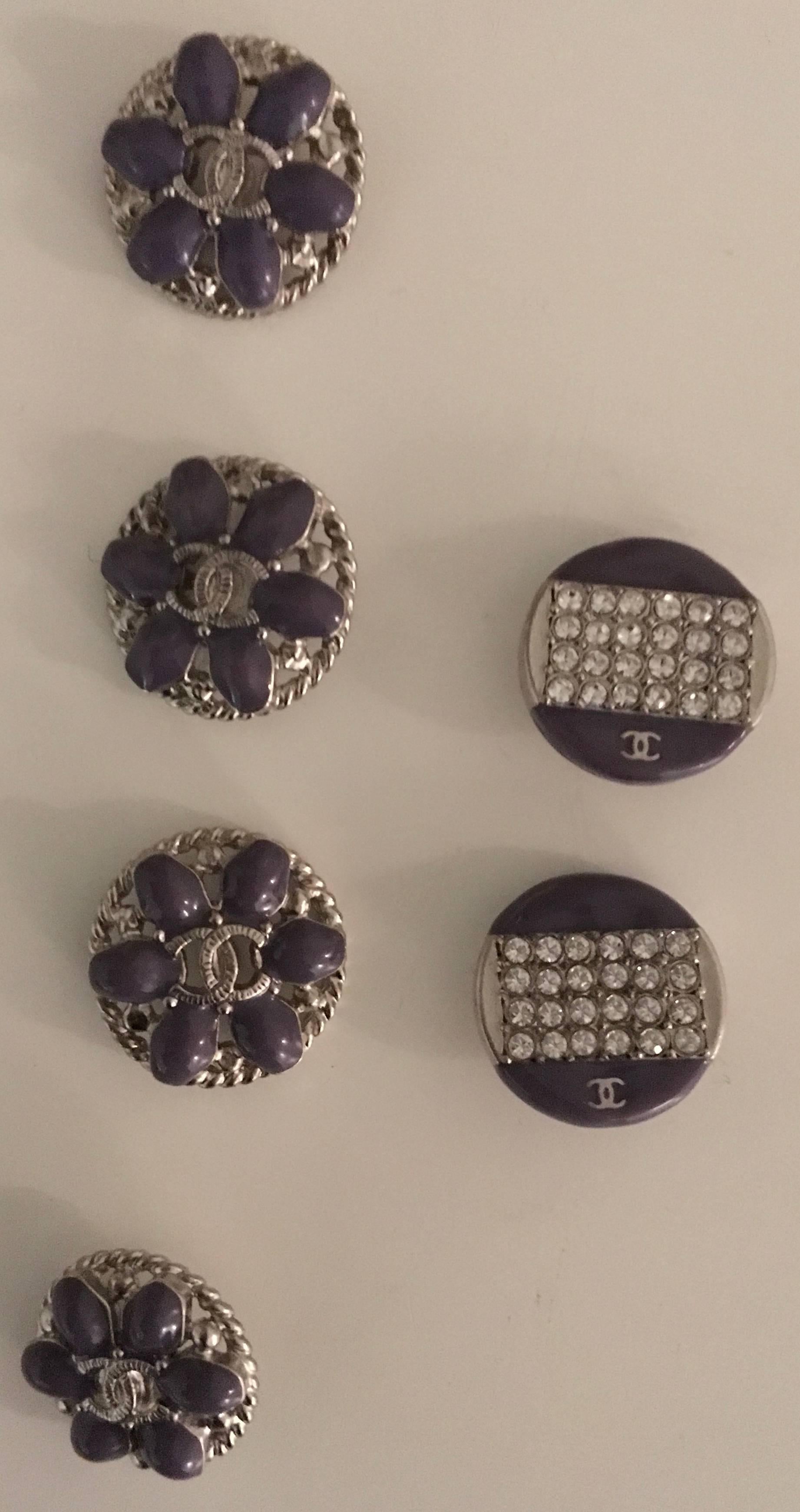 Women's or Men's Chanel Buttons Gripoux/ Swarosky Crystals Set ^ For Sale
