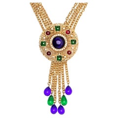 Chanel openwork circular medallion necklace 