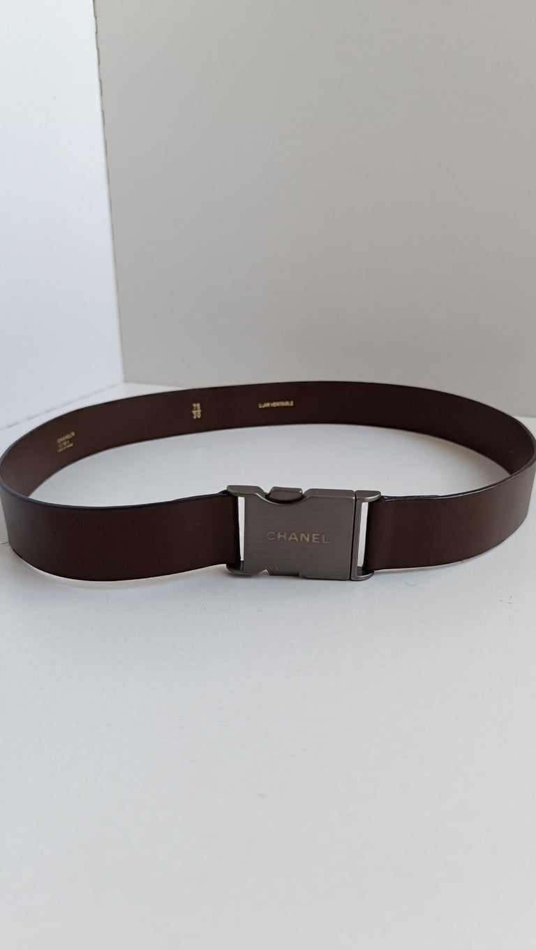 Chanel 2000’s Suede Belt/Metal Buckle CHANEL by Karl Lagerfeld 00A 2000/2001 leather Belt with  main image 2
