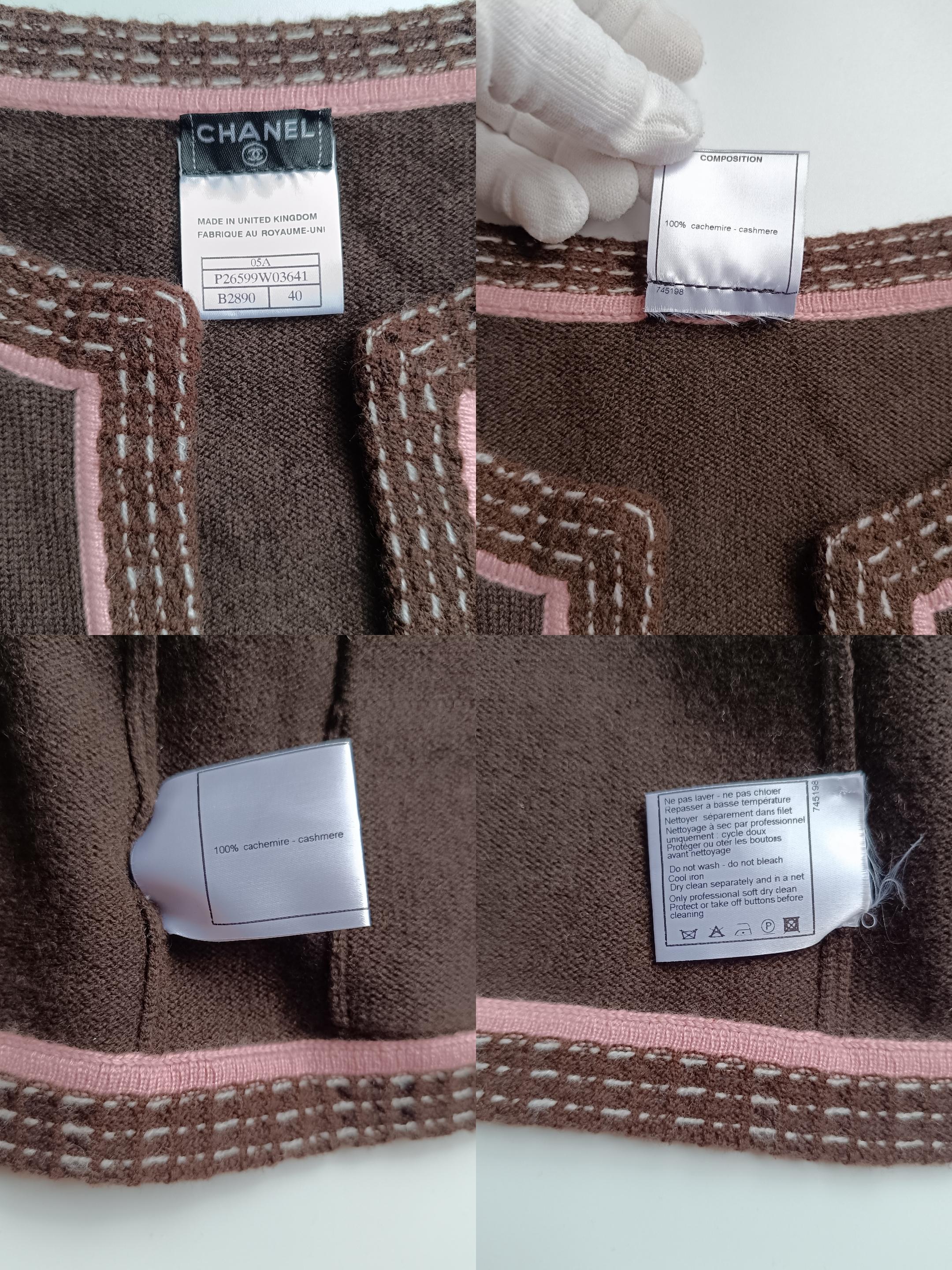 Chanel by Karl Lagerfeld 05A 2005 cashmere cardigan and top  For Sale 10