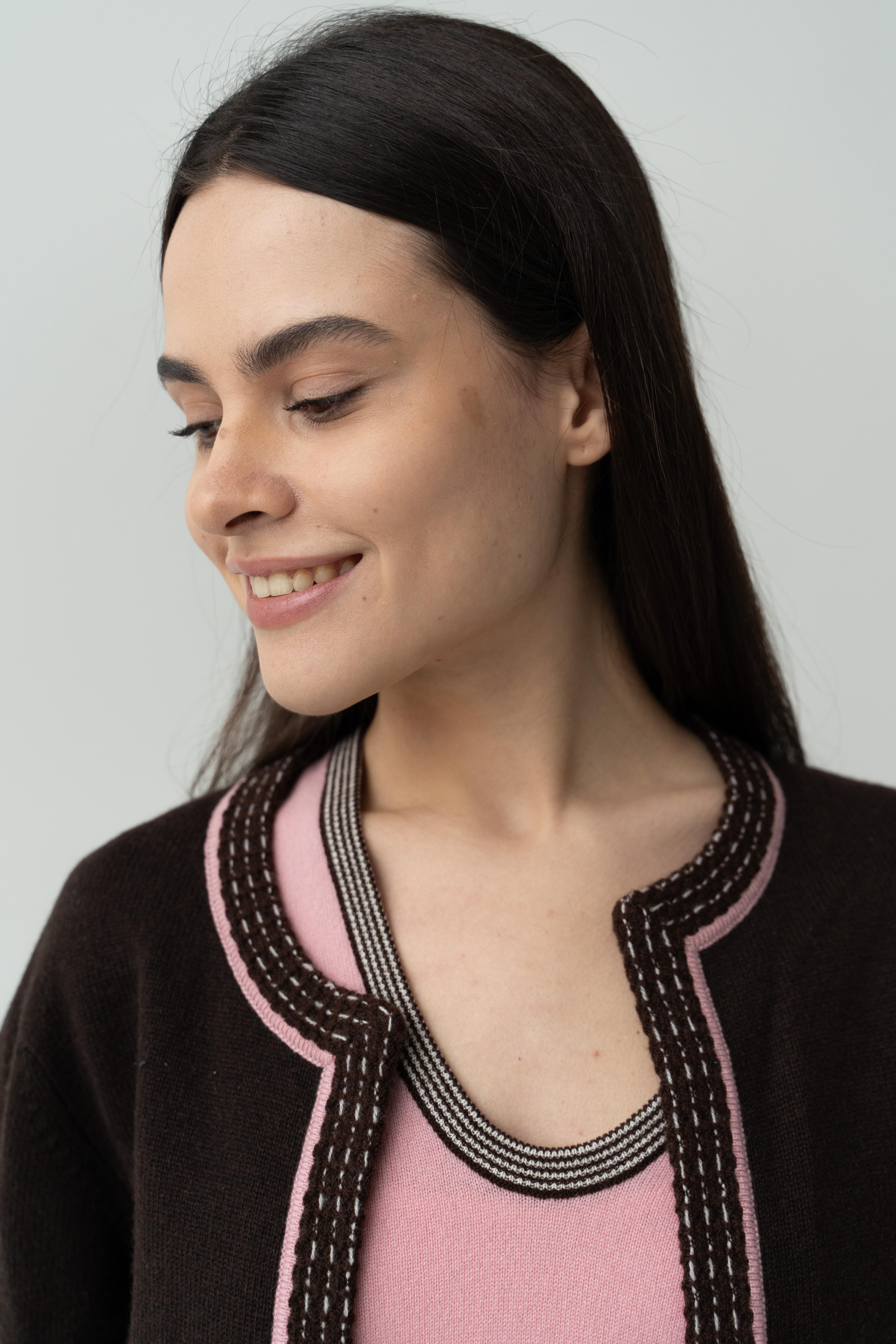 Cardigan et top en cachemire Chanel by Karl Lagerfeld 05A 2005 Pour femmes en vente