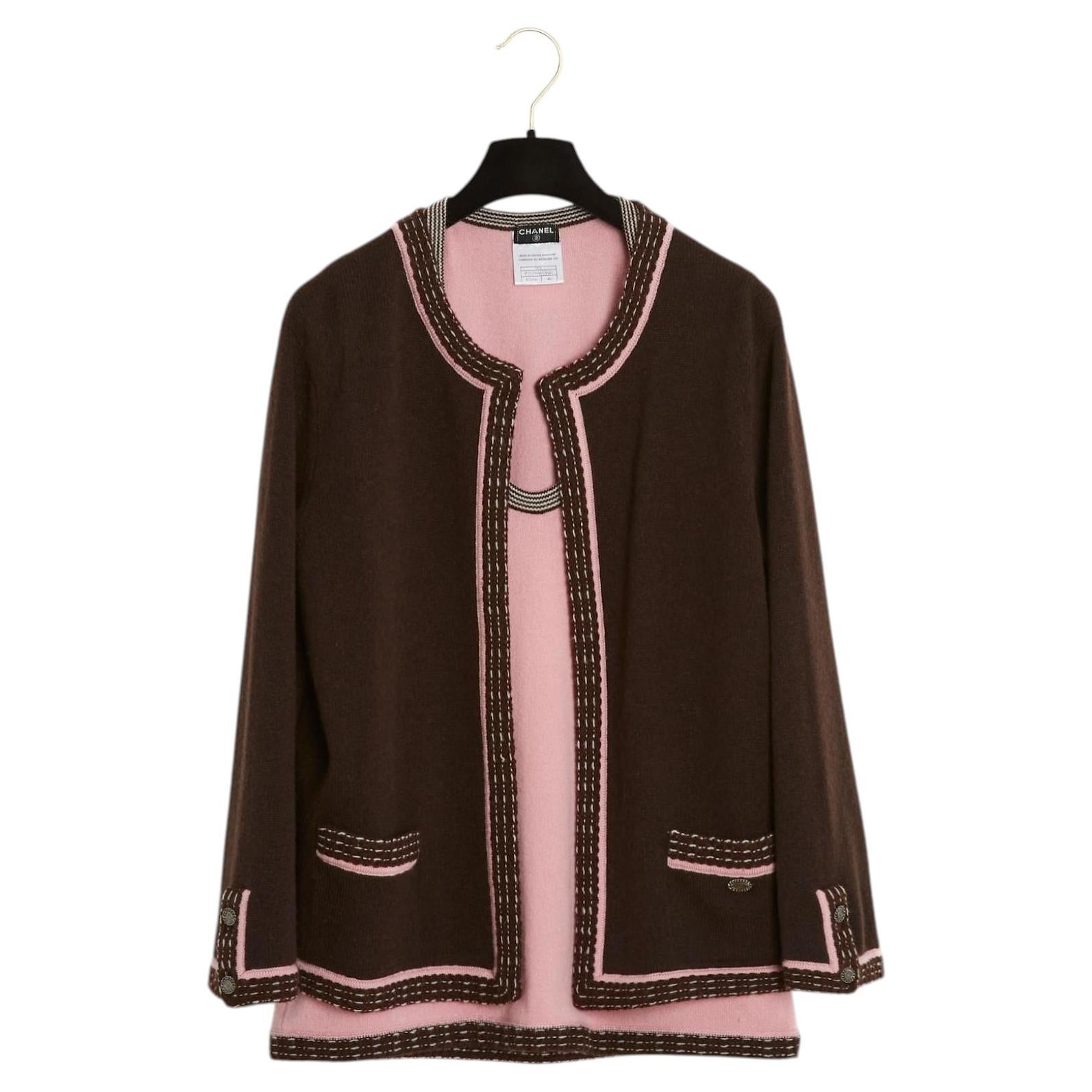 Cardigan et top en cachemire Chanel by Karl Lagerfeld 05A 2005