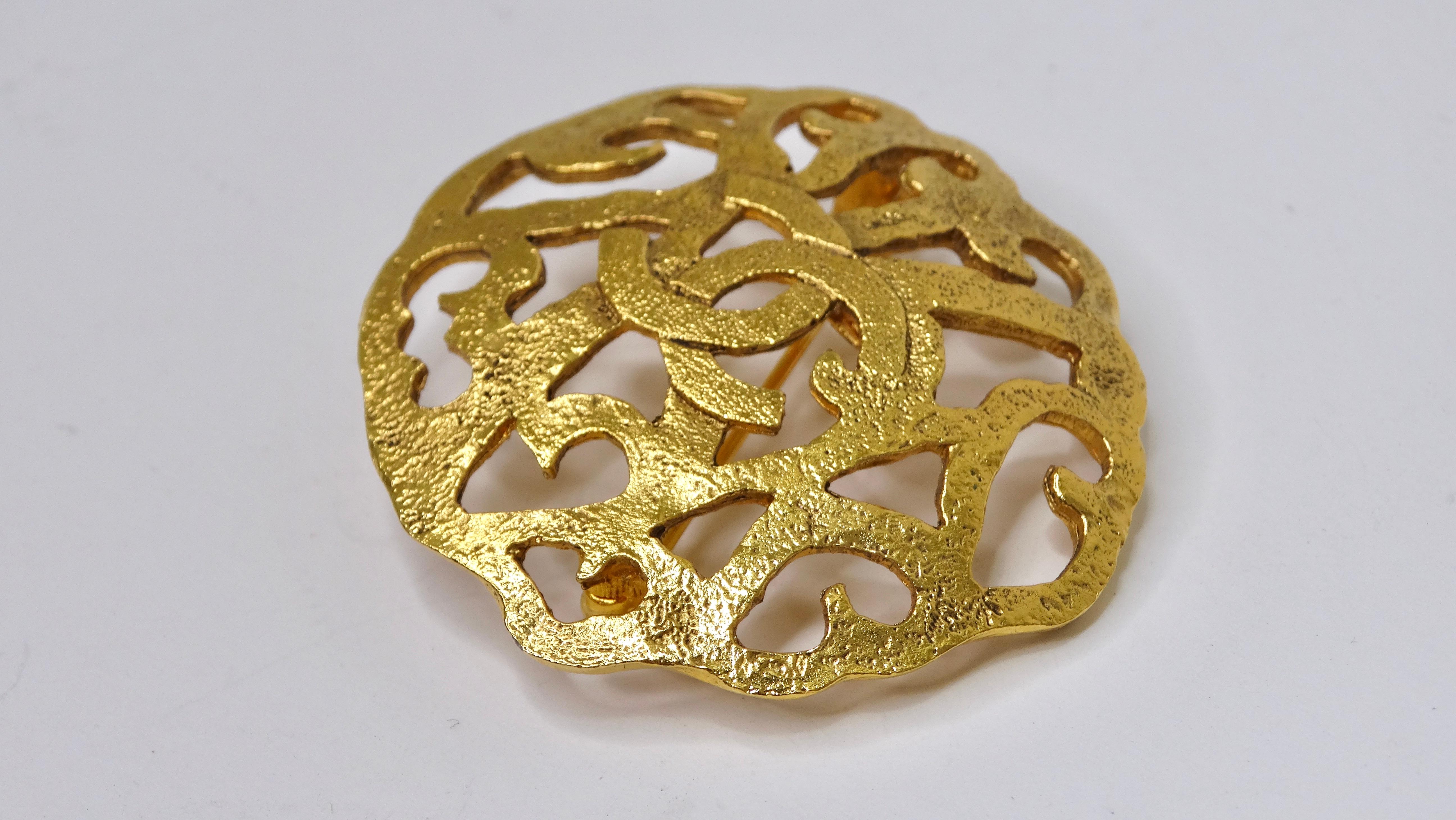 Chanel by Karl Lagerfeld 1980's Brooch In Good Condition For Sale In Scottsdale, AZ