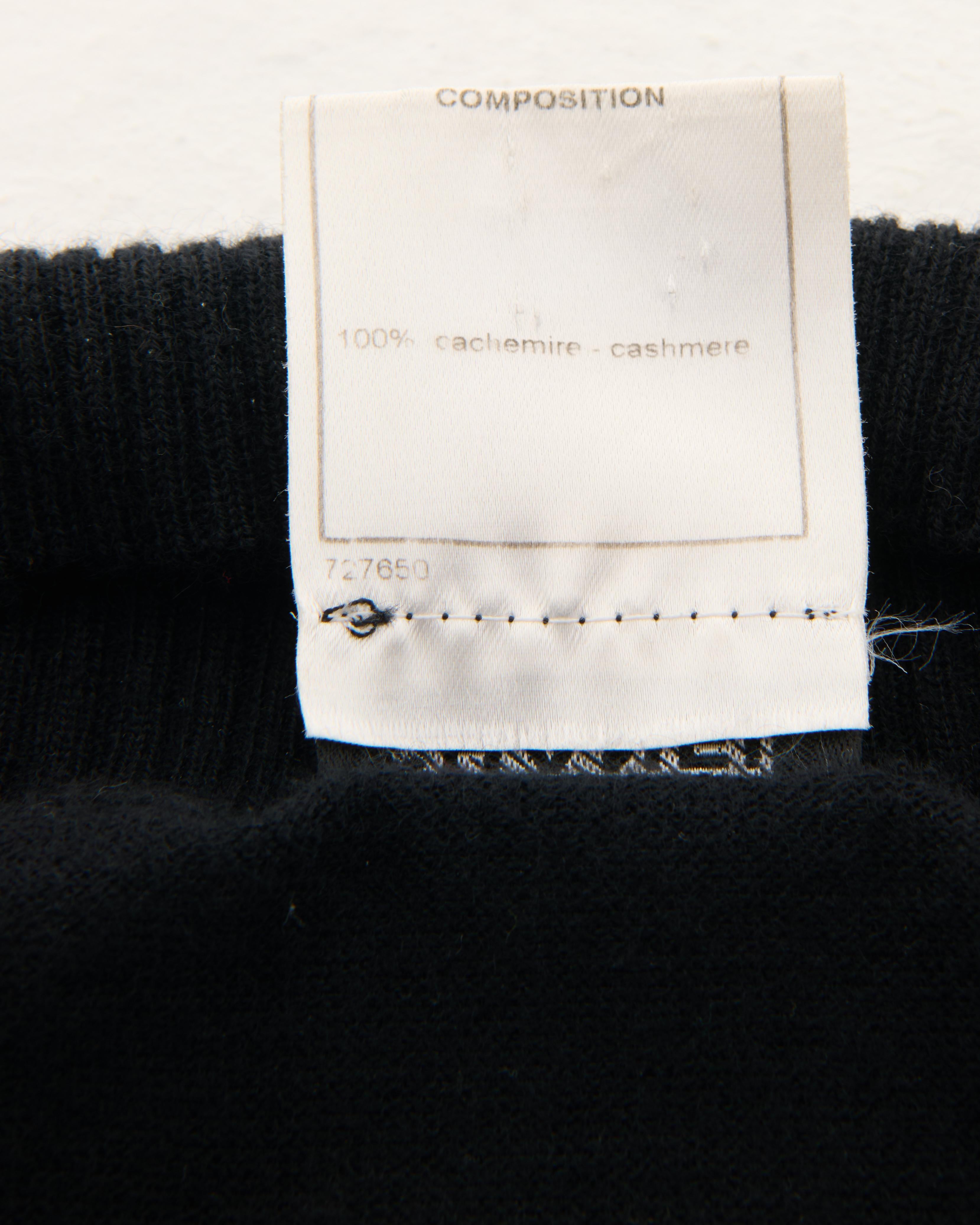 Chanel by Karl Lagerfeld A/W 2004 Black Cashmere Twinset Coverups and top 6