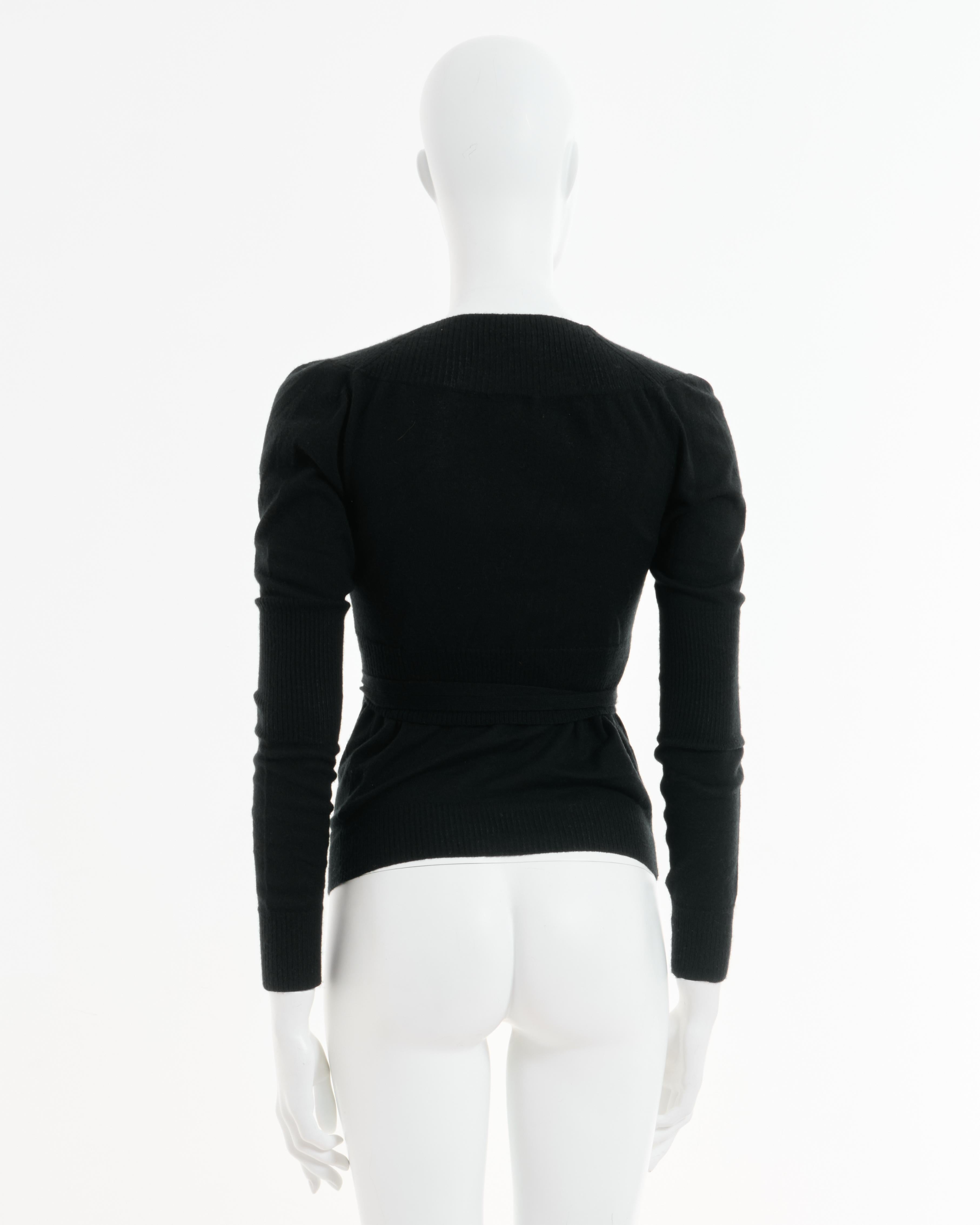 Gray Chanel by Karl Lagerfeld A/W 2004 Black Cashmere Twinset Coverups and top