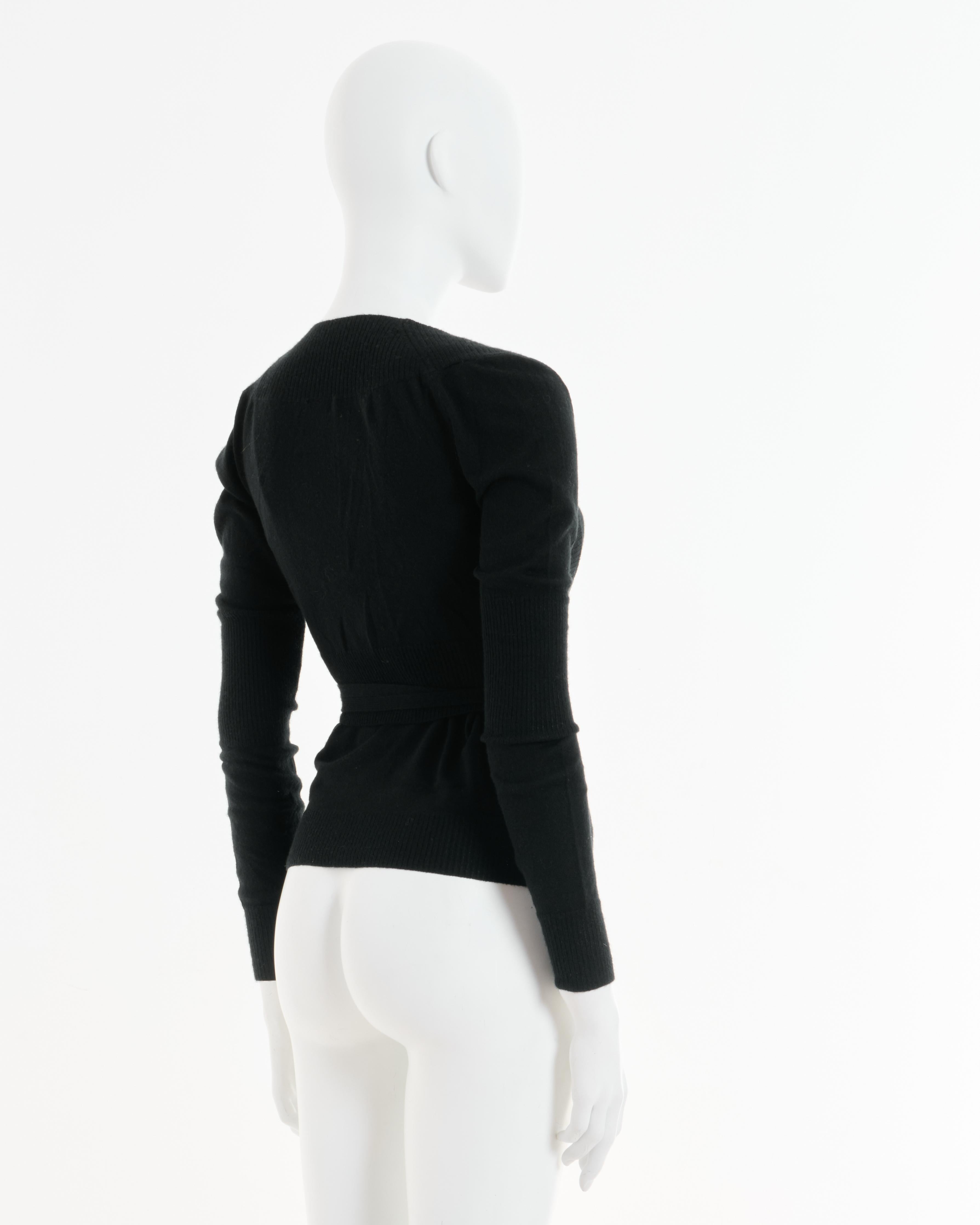 Chanel by Karl Lagerfeld A/W 2004 Black Cashmere Twinset Coverups and top In Excellent Condition In Milano, IT