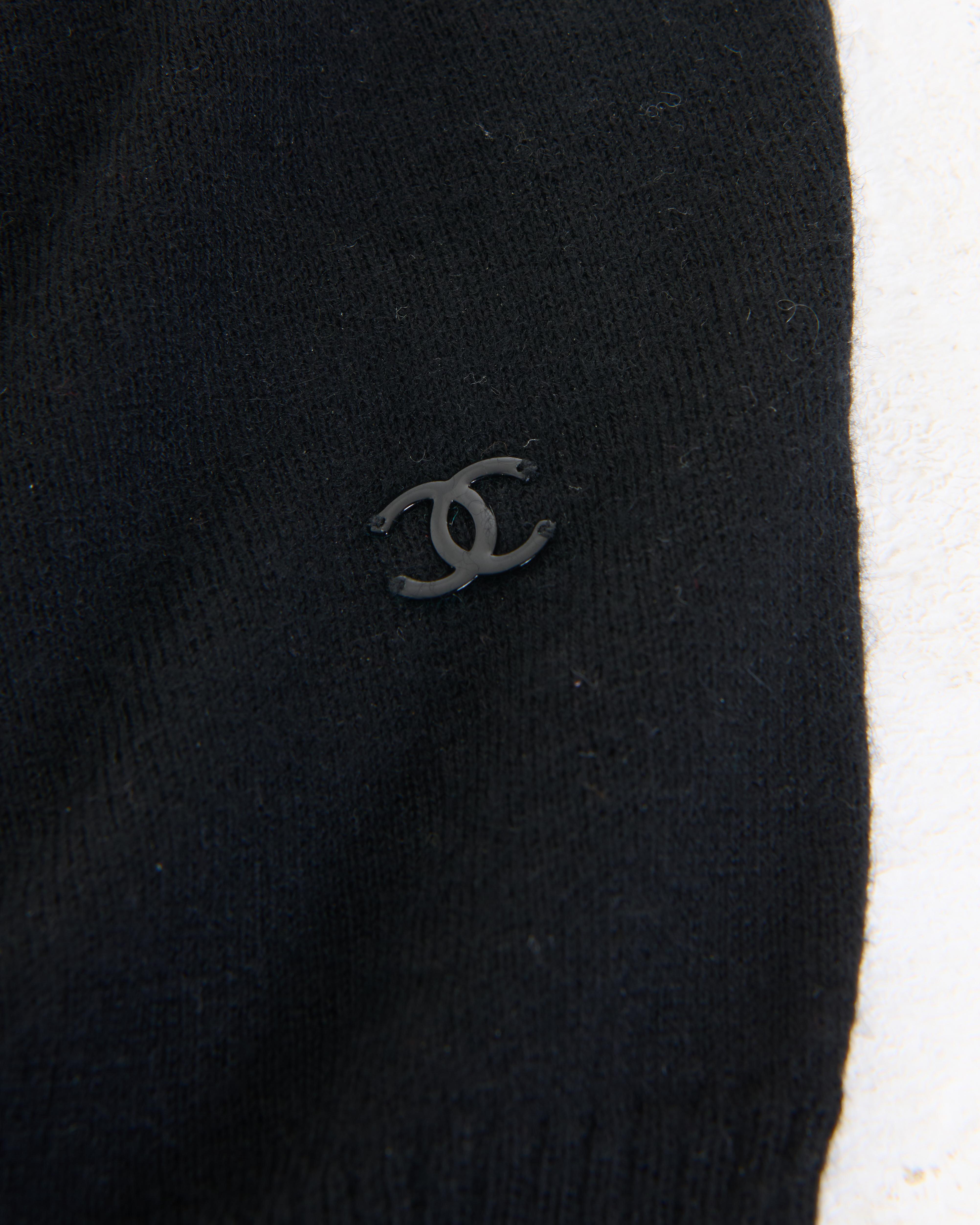 Chanel by Karl Lagerfeld A/W 2004 Black Cashmere Twinset Coverups and top 1