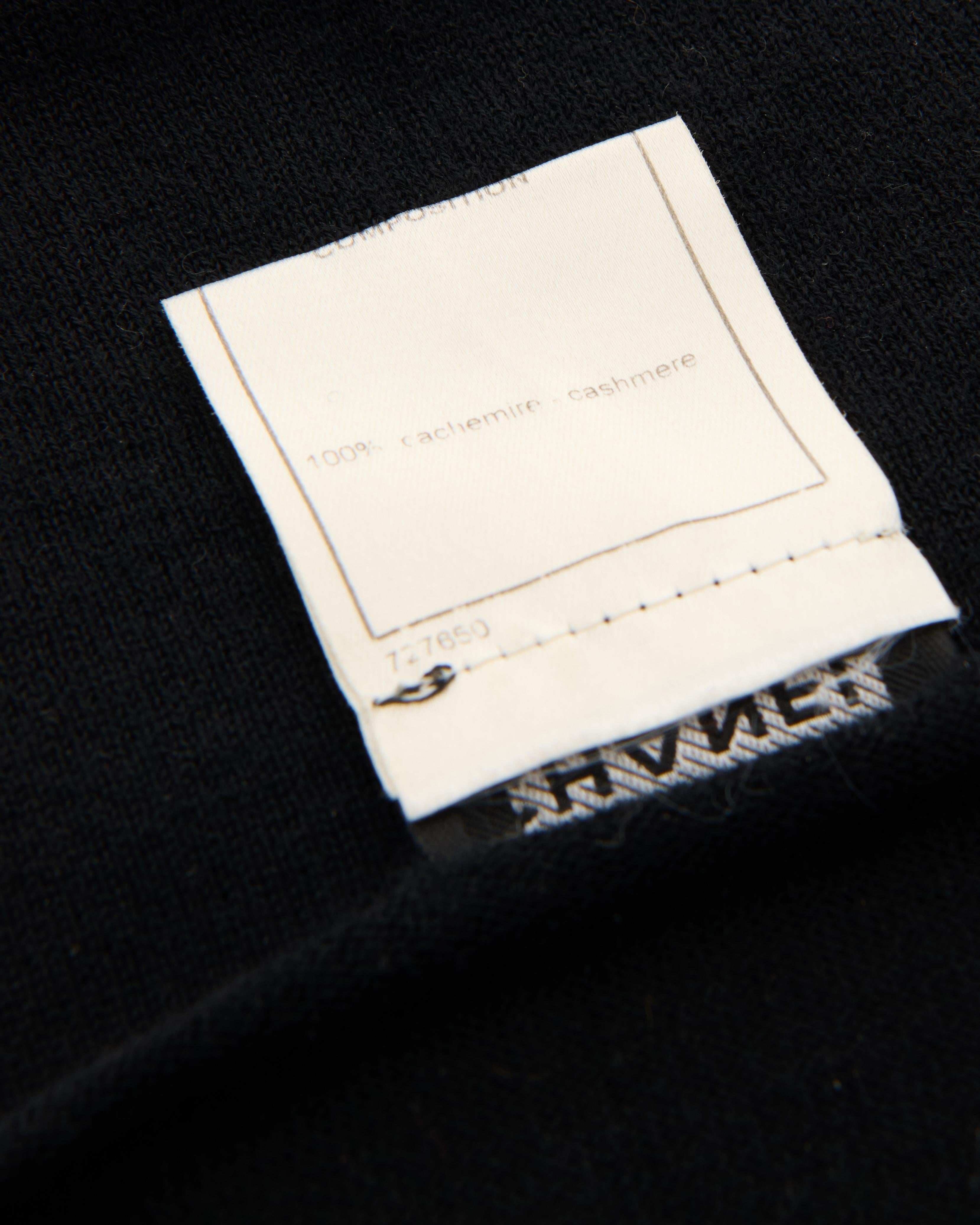 Chanel by Karl Lagerfeld A/W 2004 Black Cashmere Twinset Coverups and top 3