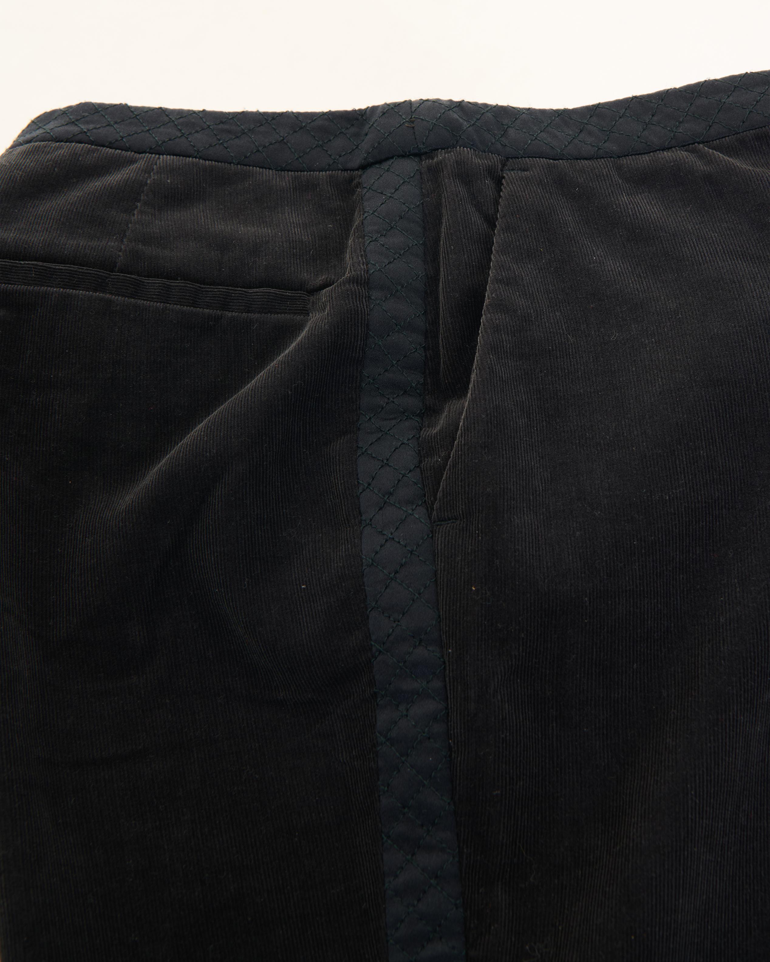 Chanel by Karl Lagerfeld A/W 2004 Black Velvet Ribbed Pants 2