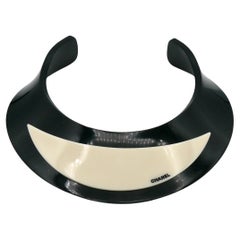 CHANEL by KARL LAGERFELD Black and White Resin Choker Necklace, Fall 2007