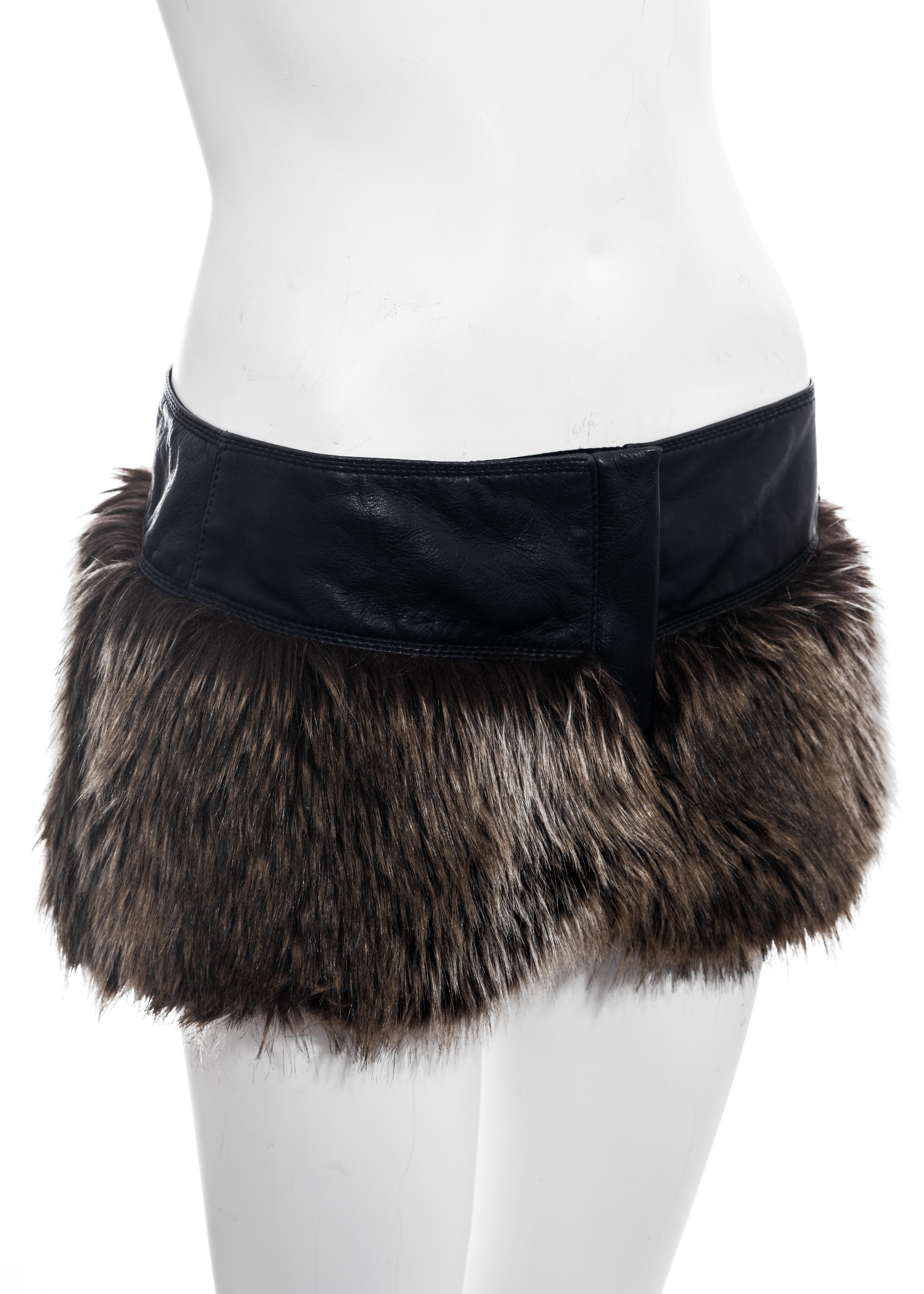 faux fur shorts